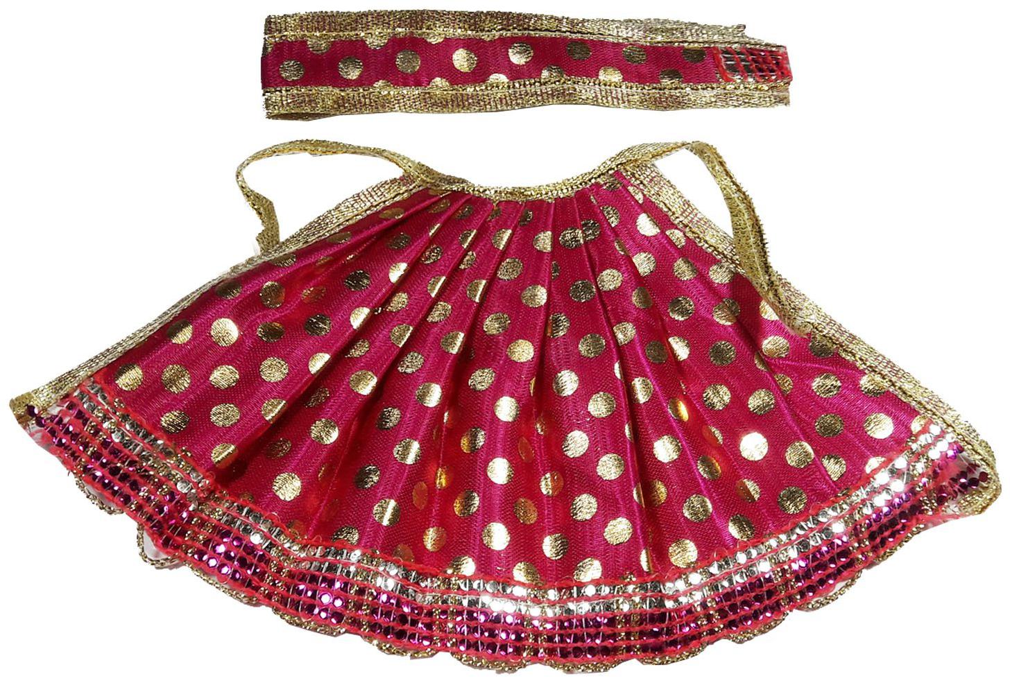 

Salvus App Solutions Beautifully Golden Pink Devi MATA Dress Poshak Devi Vastra