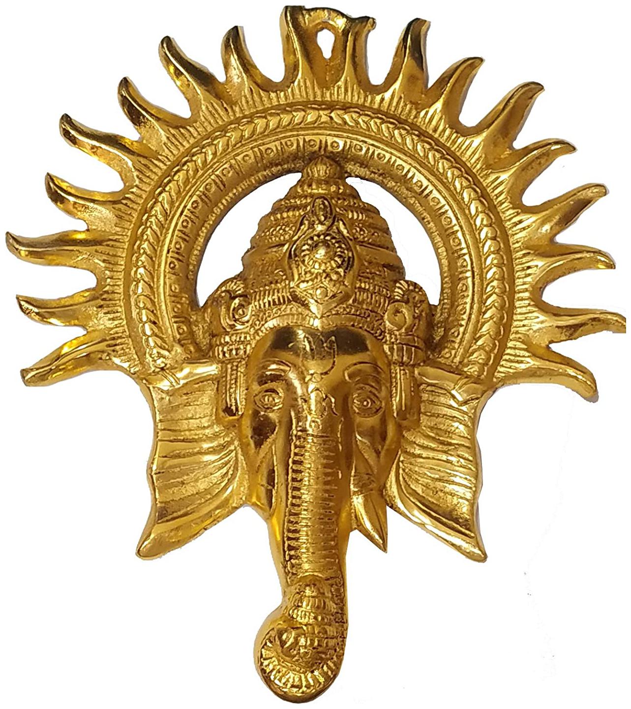 

Salvus App Solutions Wall Hanging Ganesh in Gold Finish - 9 8 inch