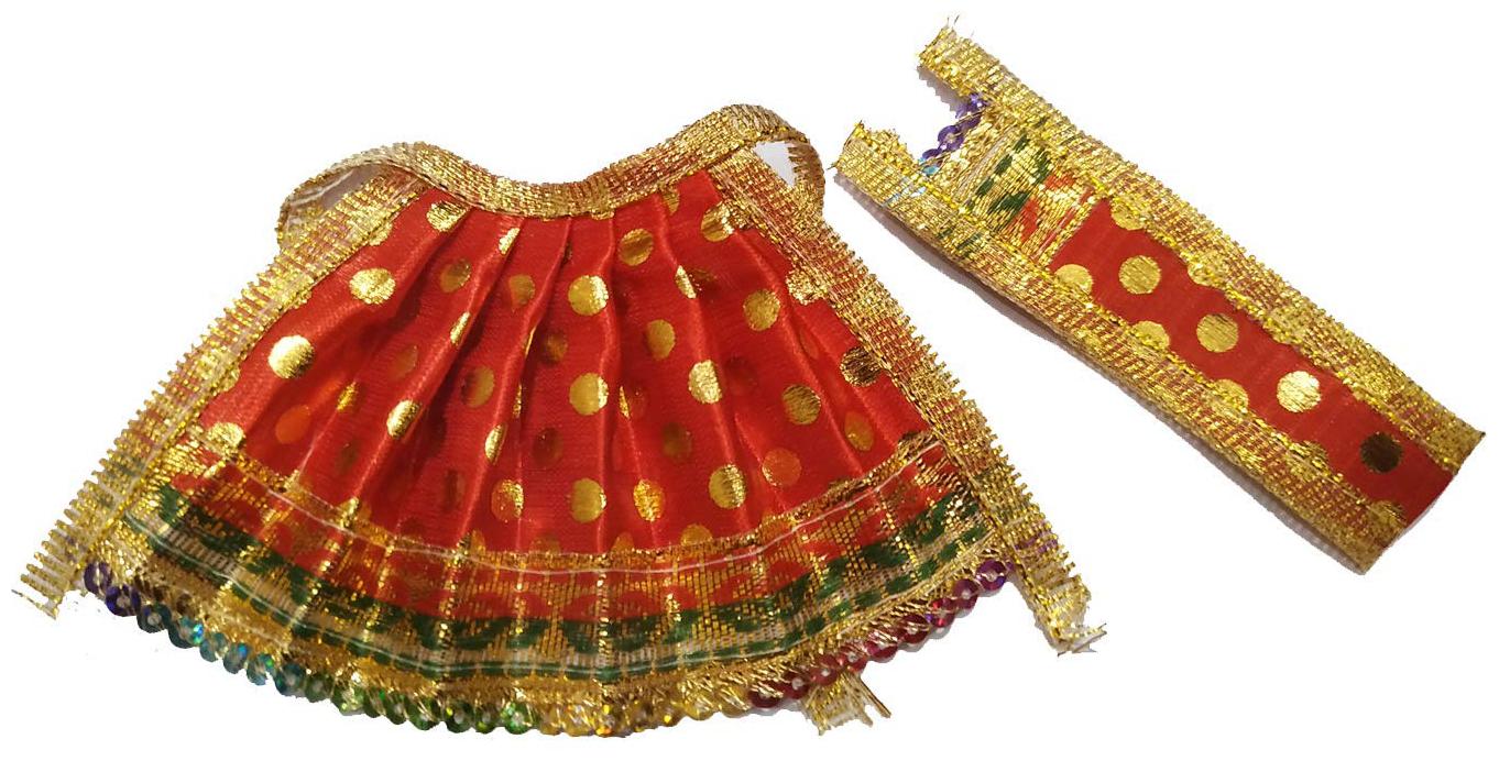 

Salvus App Solutions Beautifully Red Devi Mata Dress Poshak Devi Vastra