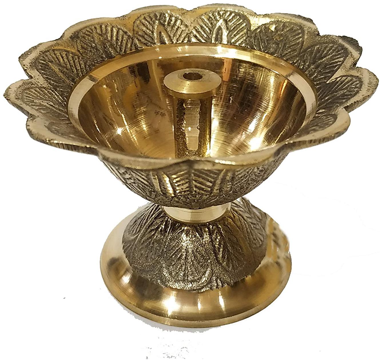 

Salvus App Solutions Brass New Kamal Shape Deepak Diya