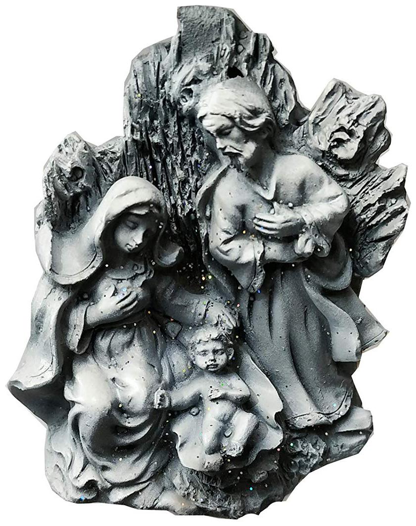 

Salvus App Solutions Polyresin Antique Holy Hand Crafted Nativity Set Lord Decorative Spiritual for Puja Religious Pooja Ideal Gift for Christmas Home Car Office D cor 2 5inch