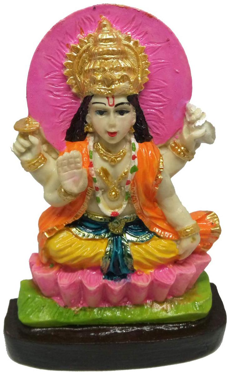 

Salvus App SOLUTIONS Traditional Handmade White Marble Dust Vishnu Ji Statue (11X7 cm Multicolour)