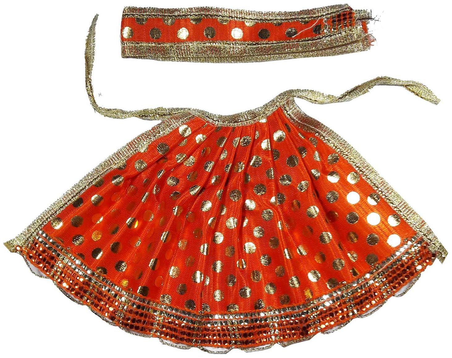 

Salvus App Solutions Beautifully Golden Orange Devi MATA Dress Poshak Devi Vastra