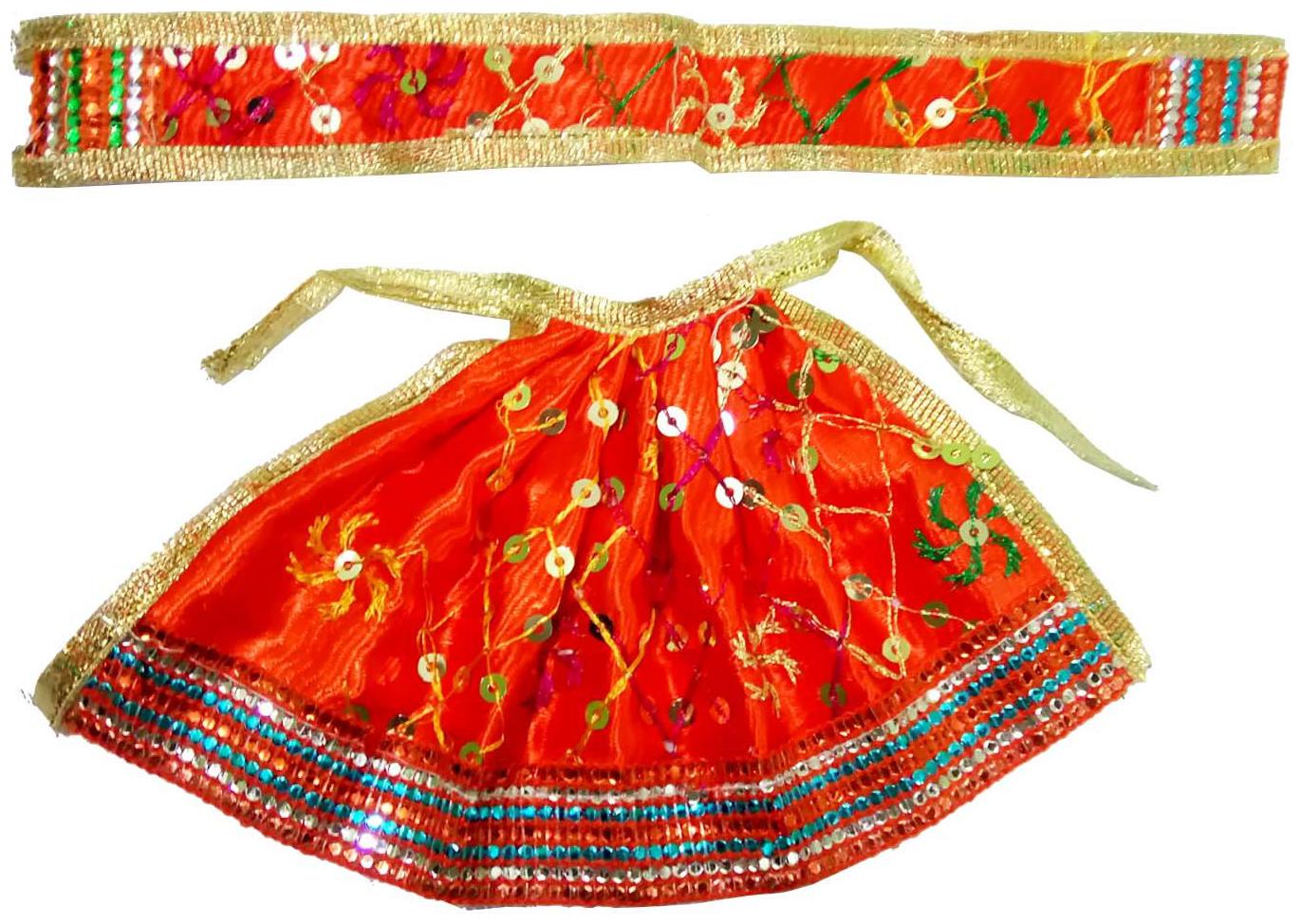 

Salvus App Solutions Beautifully Handmade Orange Devi Mata Dress Poshak For Pooja