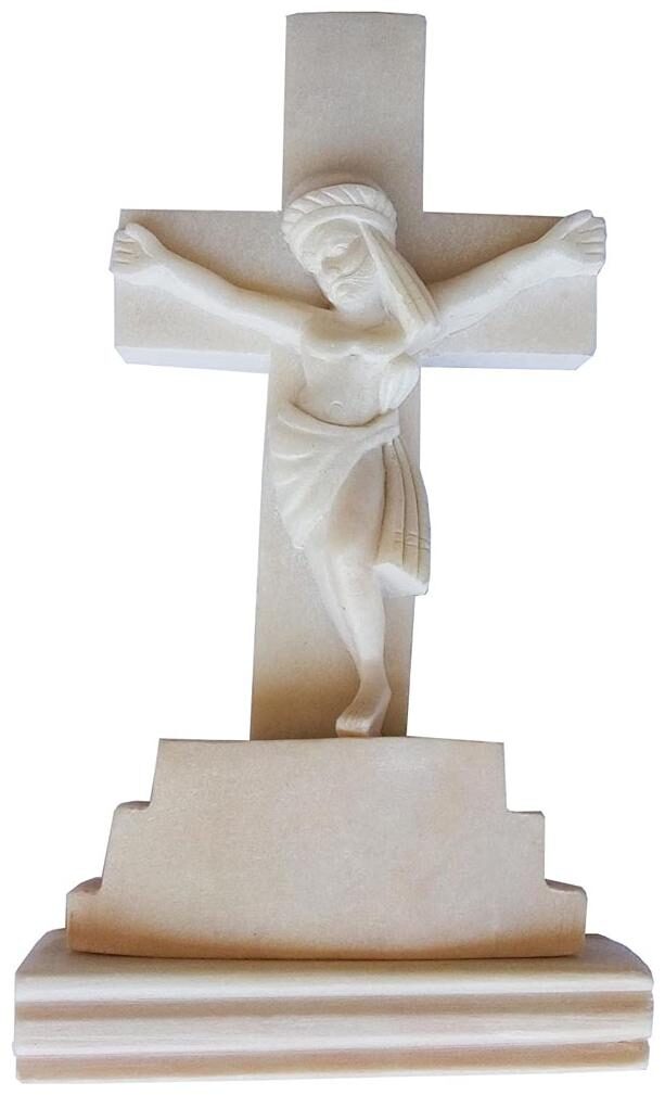 

Salvus App Solutions Marble Handmade Sculpture Of Jesus Christ Cross- 7 inch