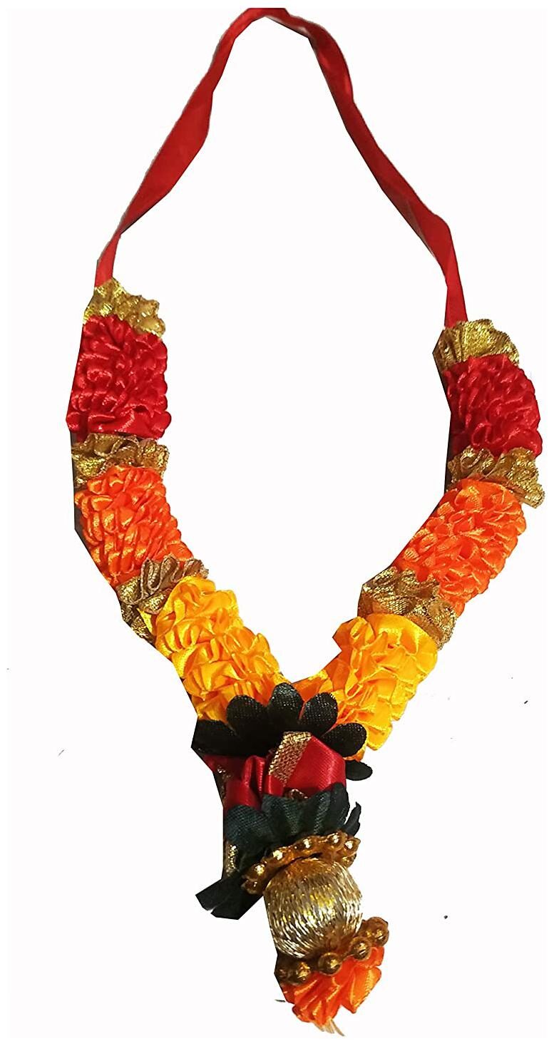

Salvus App Solutions Artificial Flowers Beautiful Garland Pooja Haar Mala- Set of 1