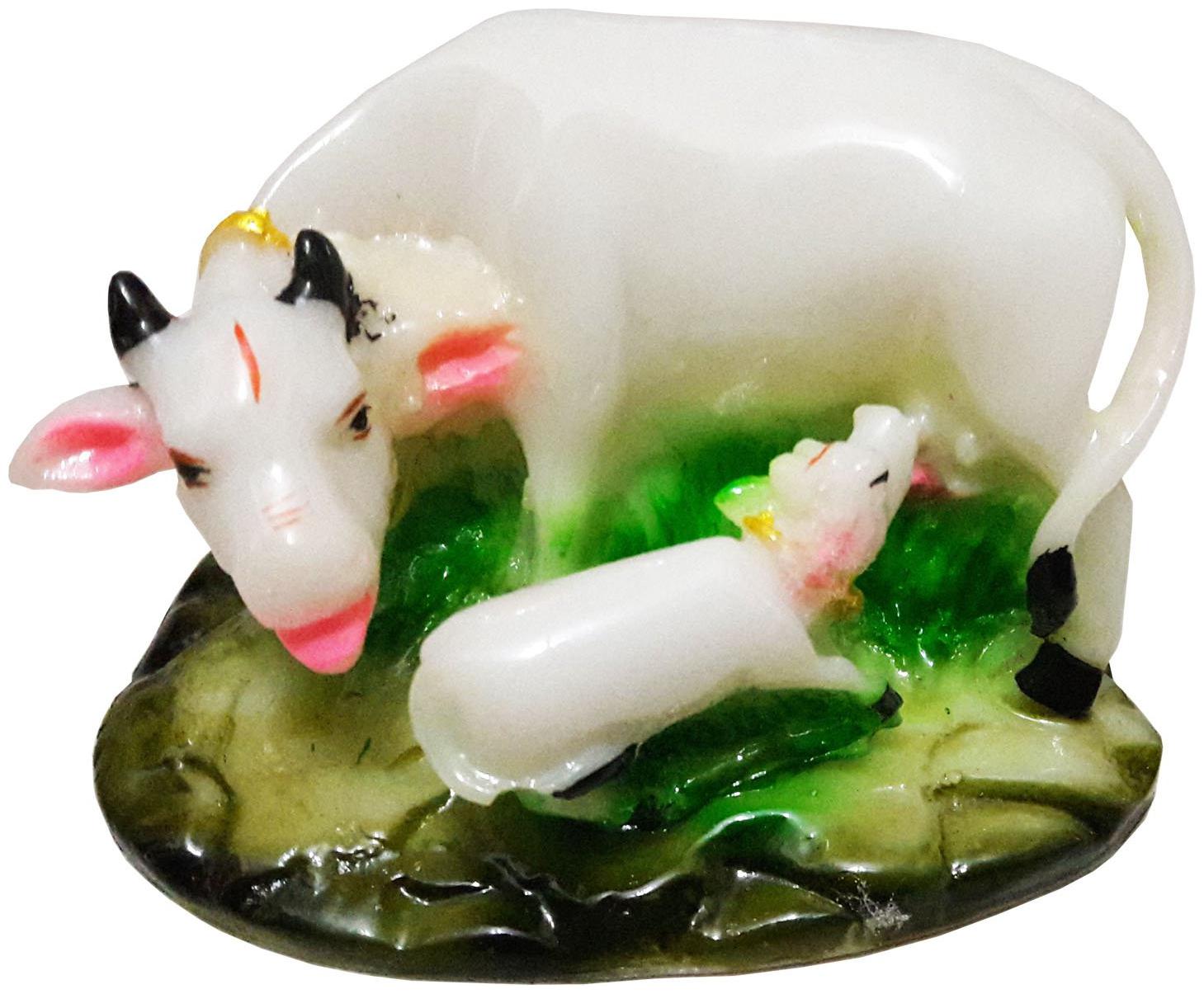 

Salvus App Solutions Attractive Handmade Kamdhenu Cow And Calf Idol Statue And Sculpture Showpiece