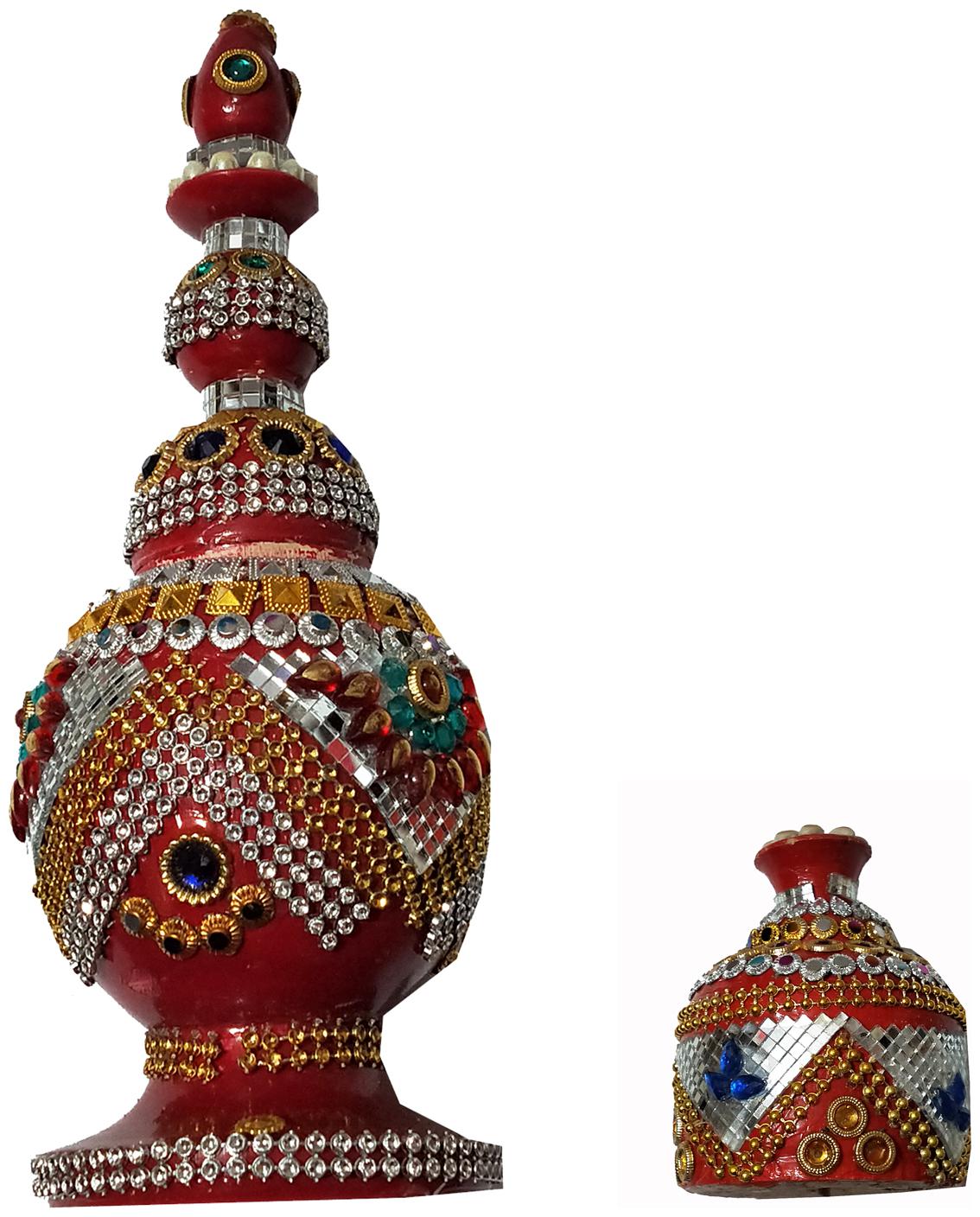 

Salvus App Solutions Decorative Sindoor Box Wooden Sindur Dani Sindhora Wooden Sindoor Box Wooden Sindoordani Sindoora (Set Of 2)