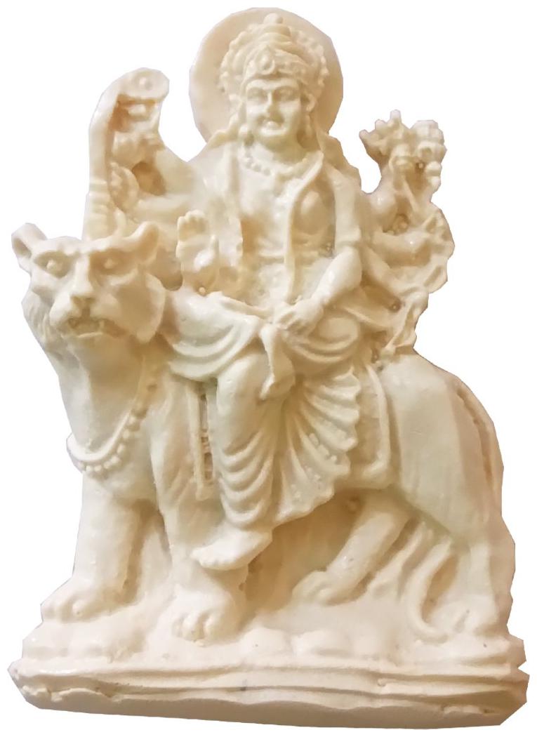 

Salvus App SOLUTIONS Maa Durga Beautiful Hand Crafted Marble Dust (Marble Powder) Hindu Goddess Statue Size(cm)