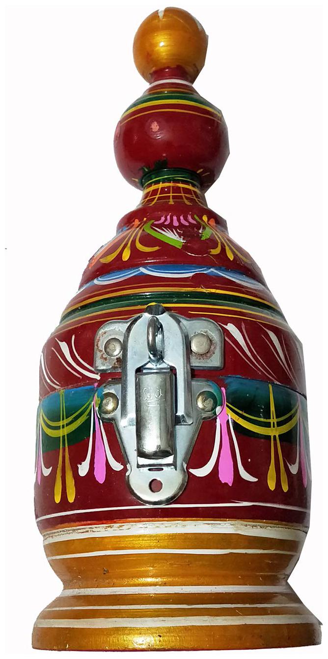 

Salvus App Solutions Big Refillable Case Sindoor Dani With Hand Stone Work And Lock System (Red Big 9 5X4 Inch)