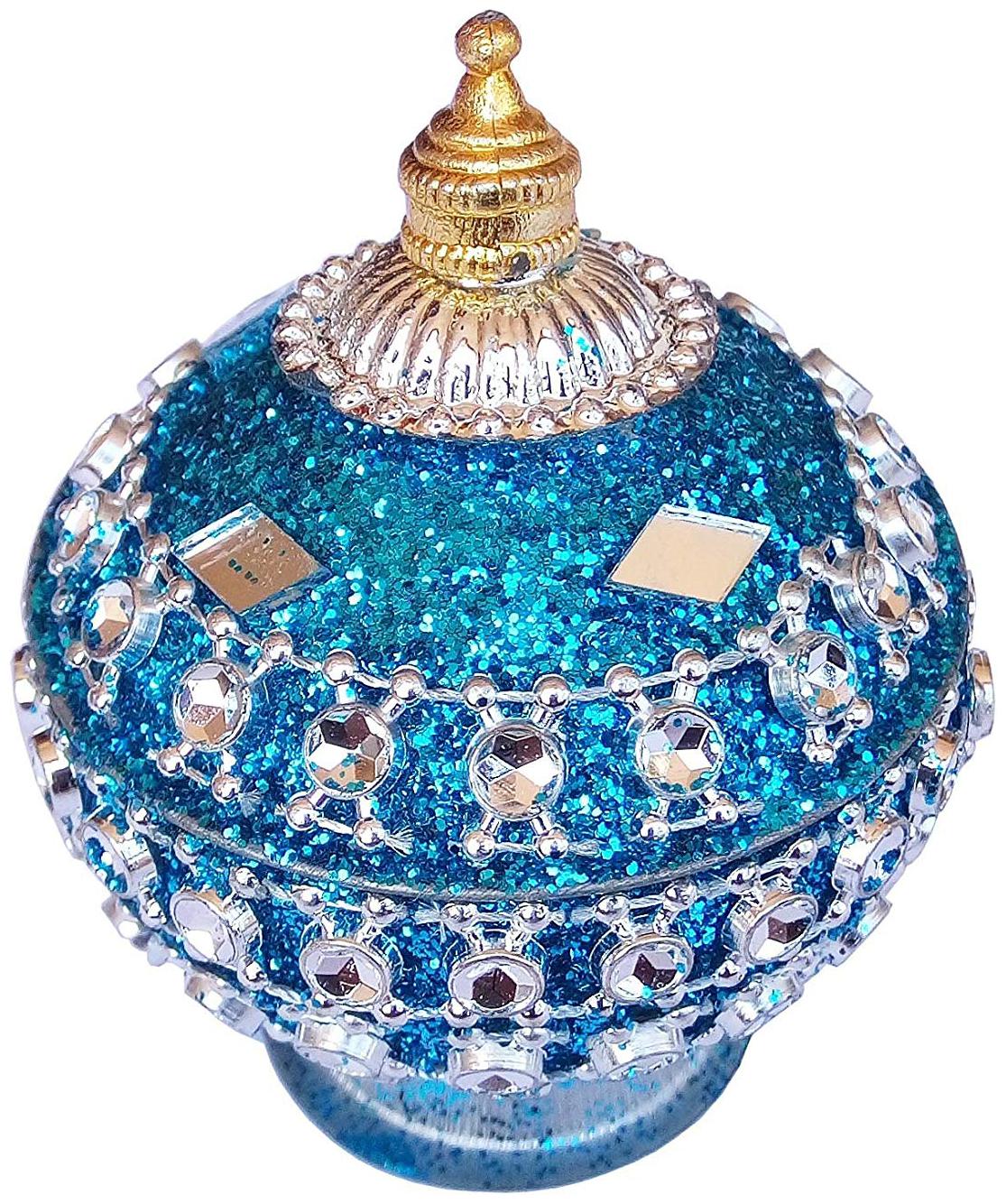 

Salvus App SOLUTIONS Traditional Handmade Kumkum Sindoor Box for Women-Blue Color