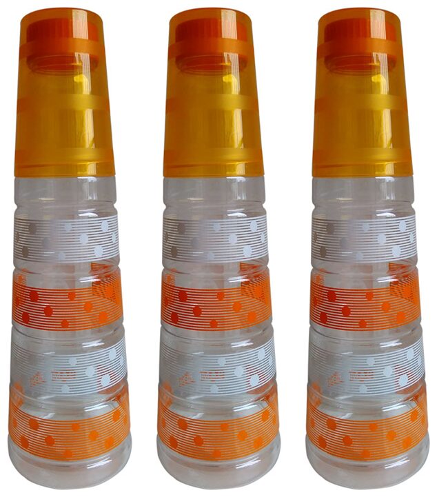 

SAmson PLAST Plastic Orange Water Bottle ( 1500 ml Set of 3 )