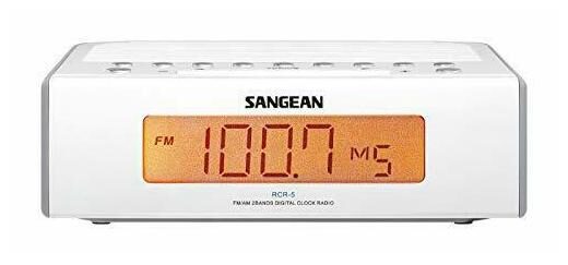 

Sangean RCR-5 Digital AM FM Clock Radio White White