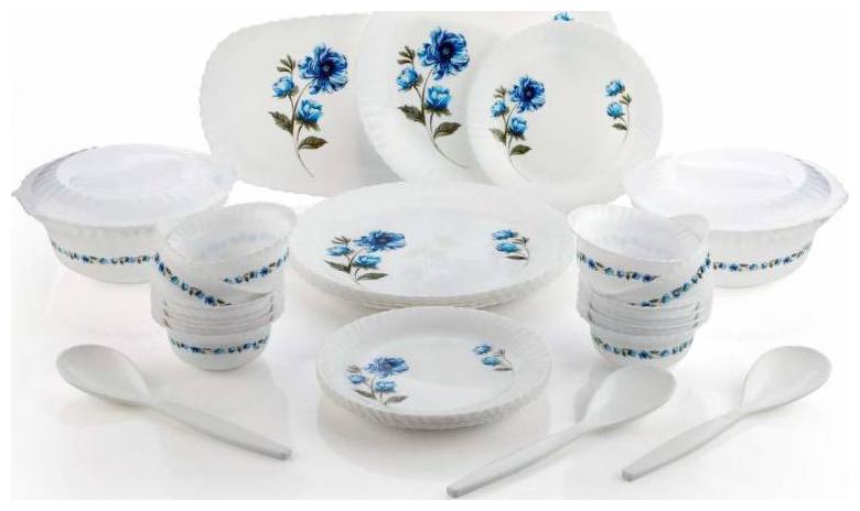 

Sanyal Microwave Safe Plastic Dinner Set for Kitchen-32 Pcs Color White Serving Set (Plastic Acrylic)