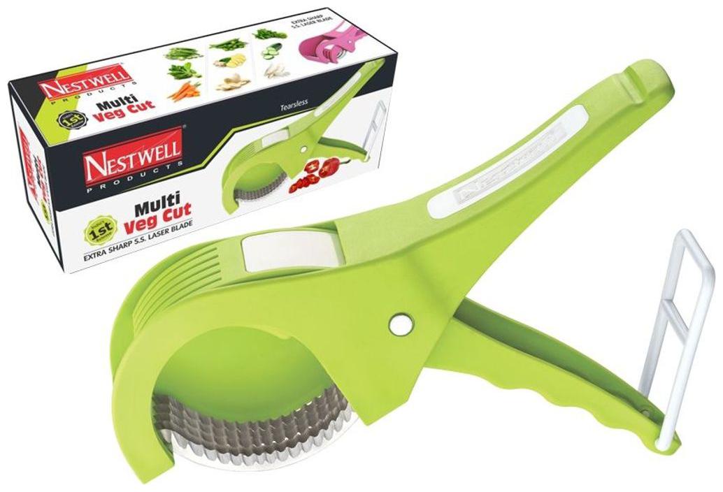 

Sanyal Nestwell Multi Veg Cutter (ABS) Vegetable Chopper (5 Laser Blades 45mm)