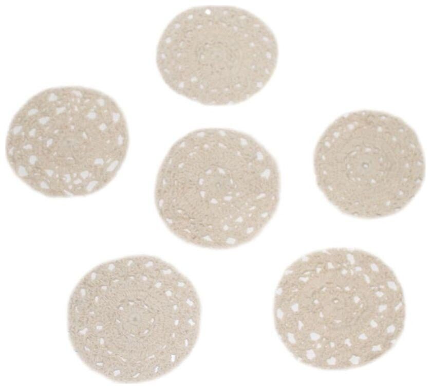 

SARVSIDDHI Handmade Round Crochet Coaster Set Of 6-4