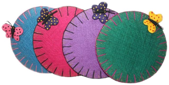 Sarvsiddhi Round Board Coaster Set Of 4 (Big)