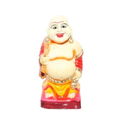 

Sarvsiddhi Terracotta Laughing Buddha Showpiece With Money Potli For Wealth And success