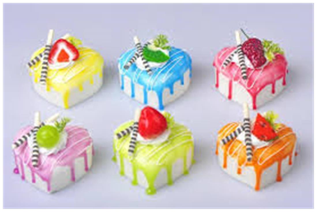 Satya cake shape fridge magnet 3 pcs by Satya Vipal