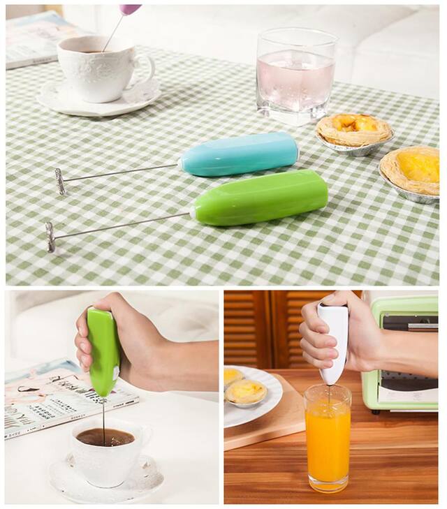 Satya Imported Portable Hand Blender For Lassi, Milk, Coffee, Egg Beater Battery Operated (Colors Vary Without Batteries) - 1 pc