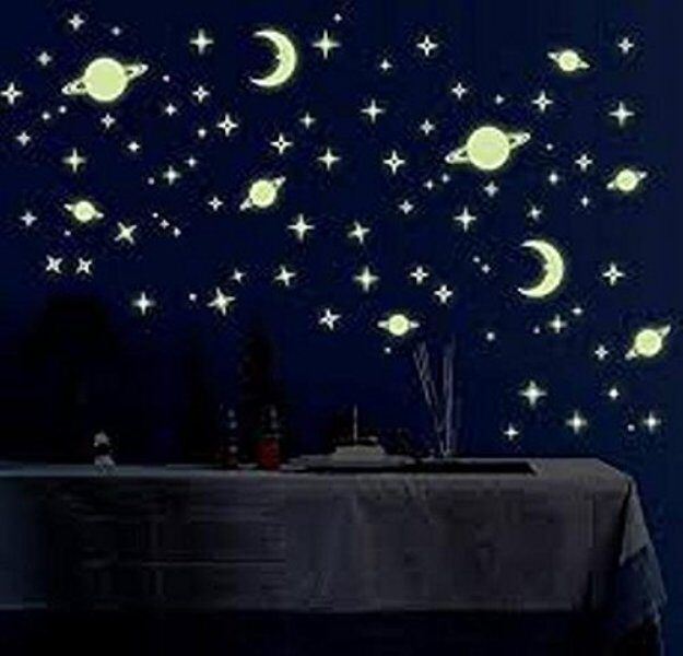 Satya Night Glowing Radium PVC Magic Stars For Wall Ceiling