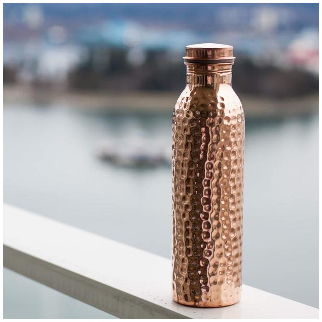 

Satya Vipal Copper Brown Water Bottle ( 600 ml Set of 1 )