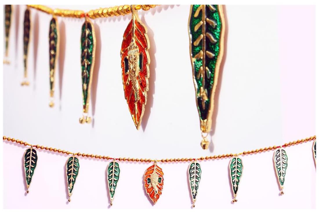 

satya traditional meenakari leaf ganesh door hanging