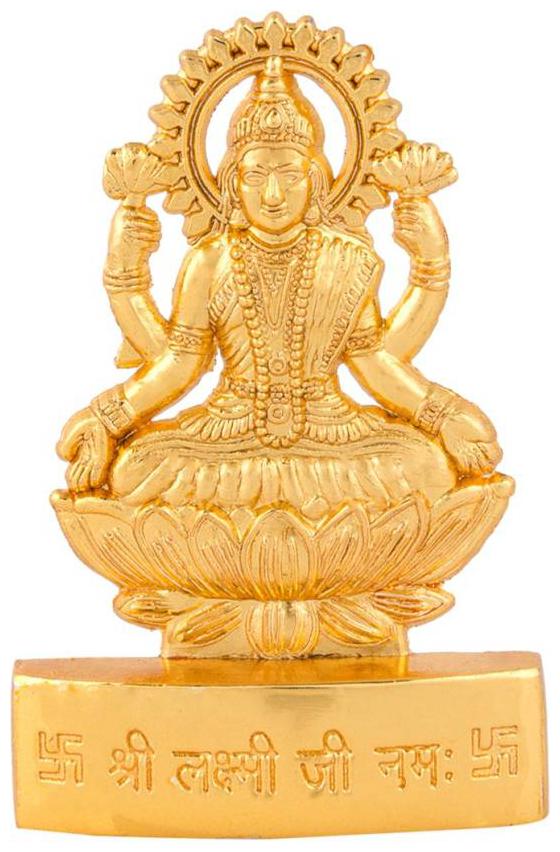 

Satya Vipal Gold Plated Goddess Laxmi Ji Idol-7x1x5cm