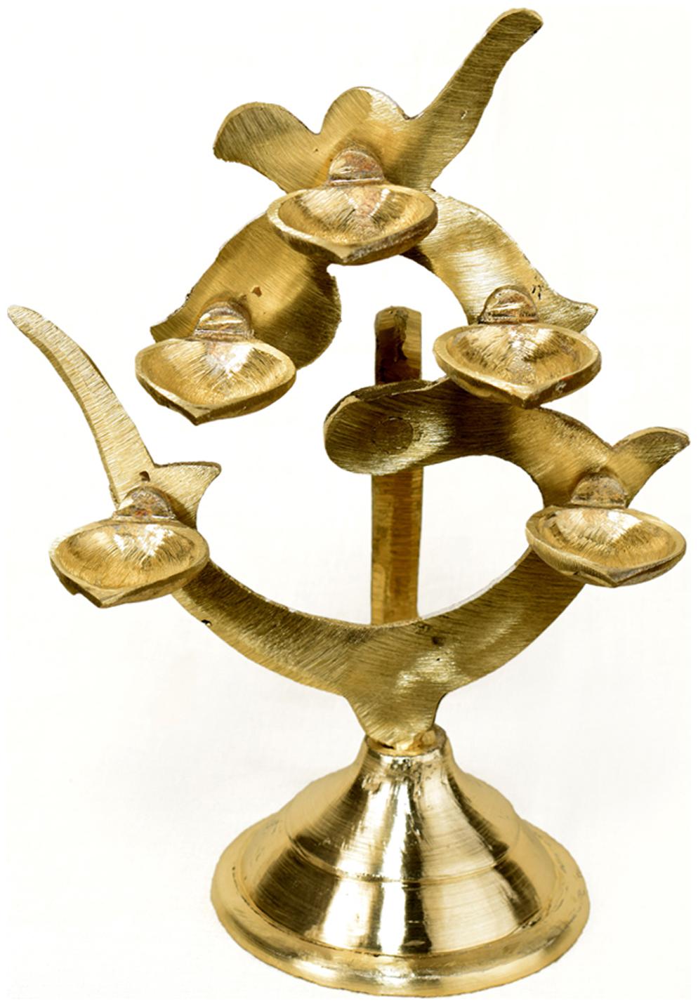 

Satyashiv Brass Plain Golden Diya