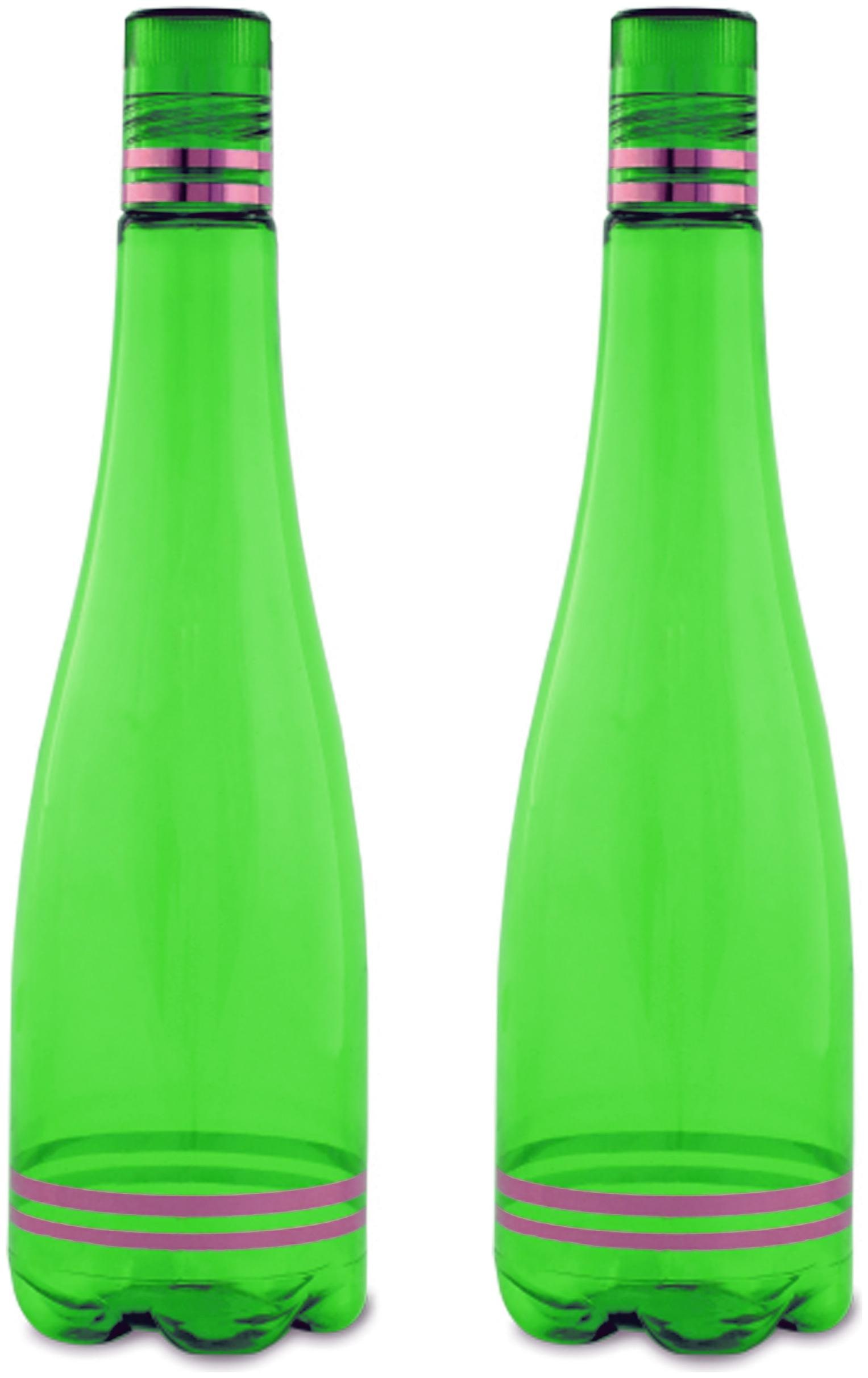 

SAURA Plastic Green Water Bottle ( 1000 ml Set of 2 )