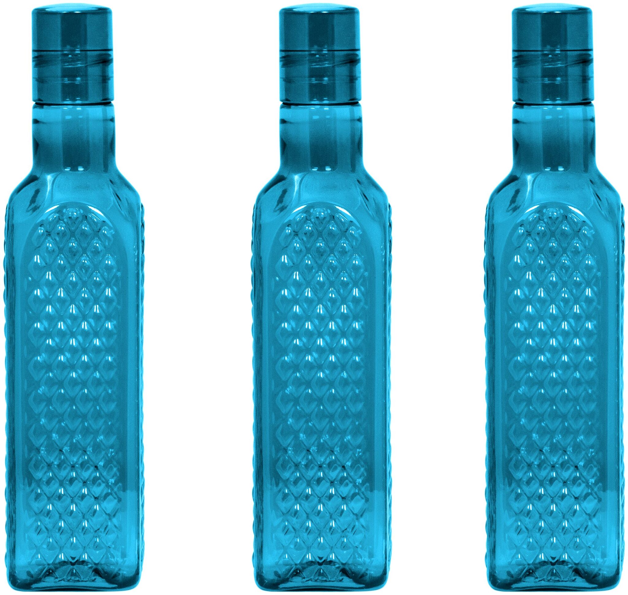

SAURA Plastic Blue Water Bottle ( 1000 ml Set of 3 )