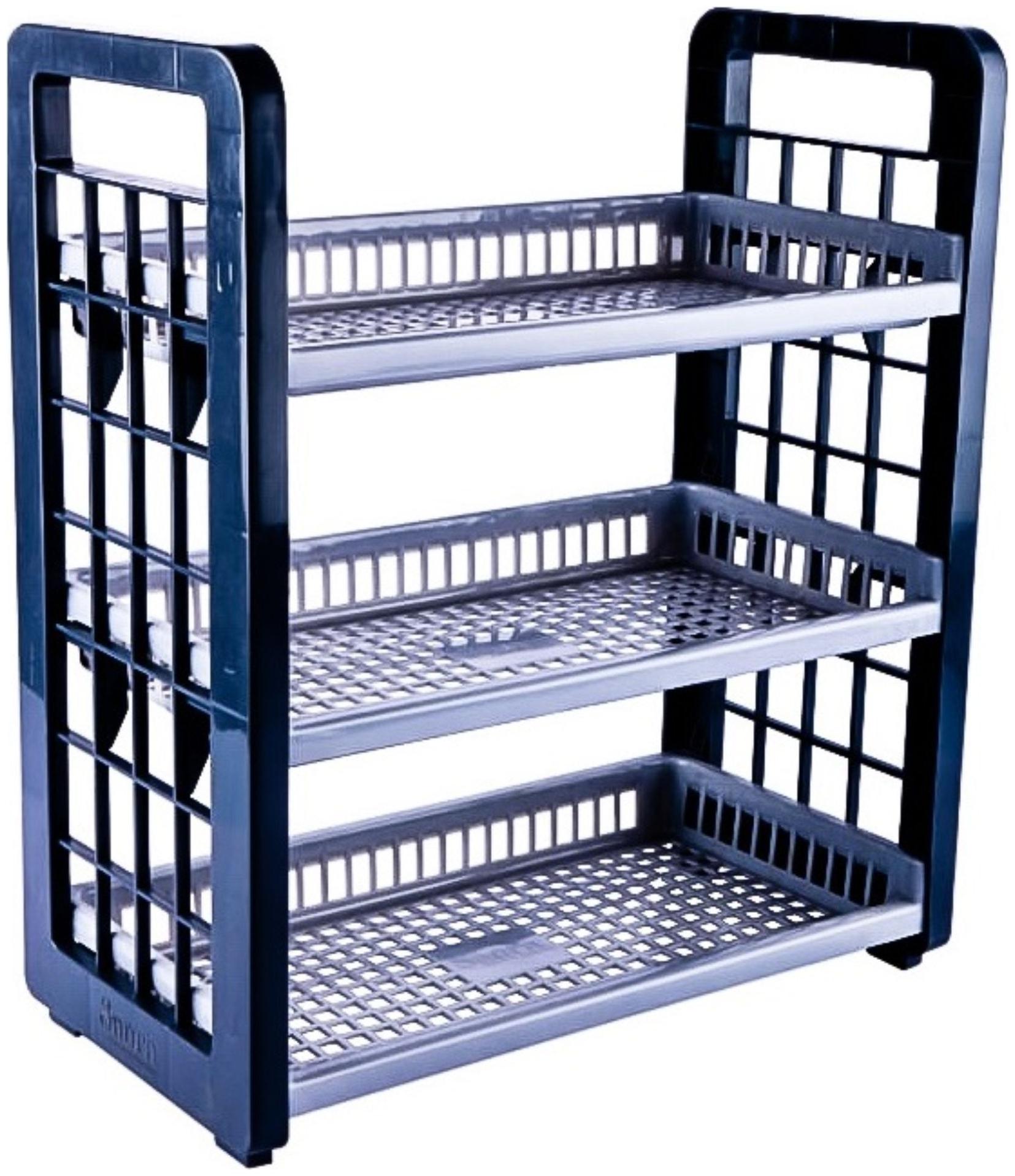 

Saura 3-Tier Multipurpose Utility Racks 3 Shelves (261090-Grey)