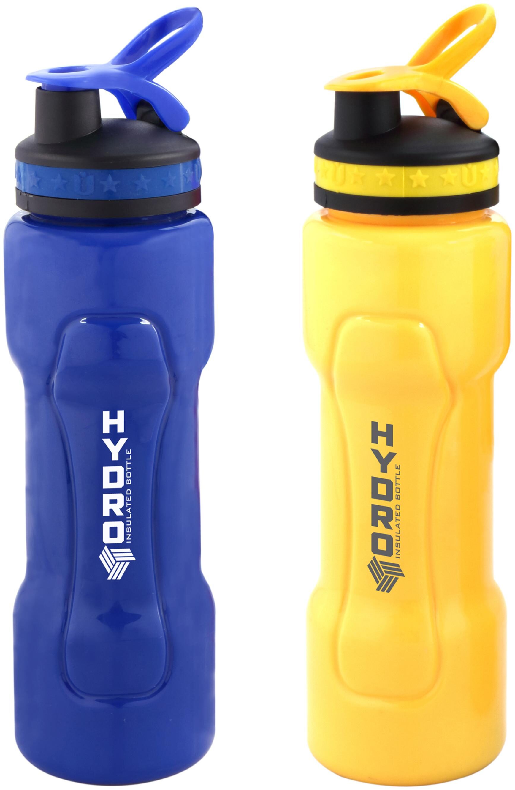 

SAURA Plastic Blue Yellow Water Bottle ( 500 ml Set of 2 )