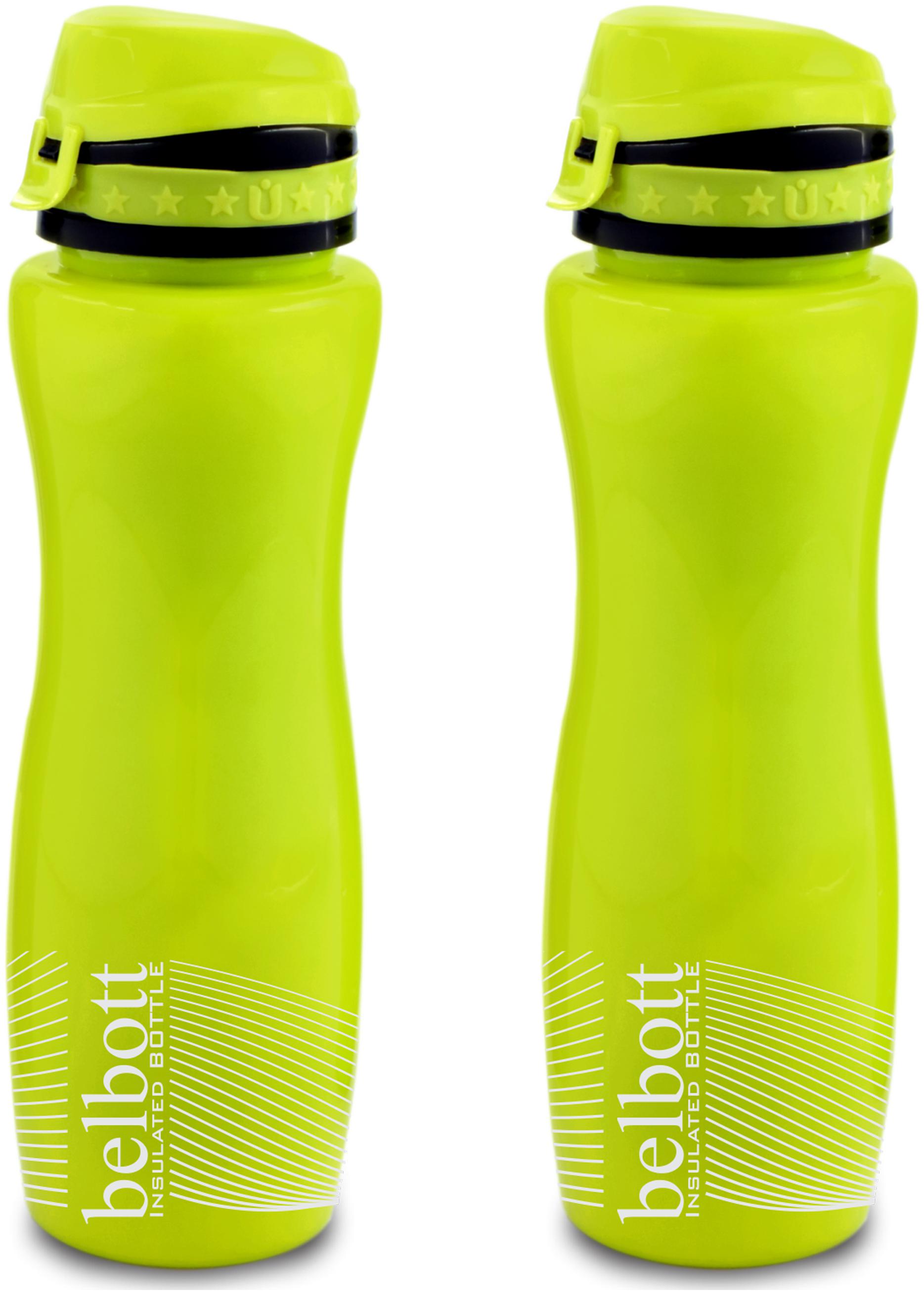

SAURA Plastic Green Water Bottle ( 500 ml Set of 2 )