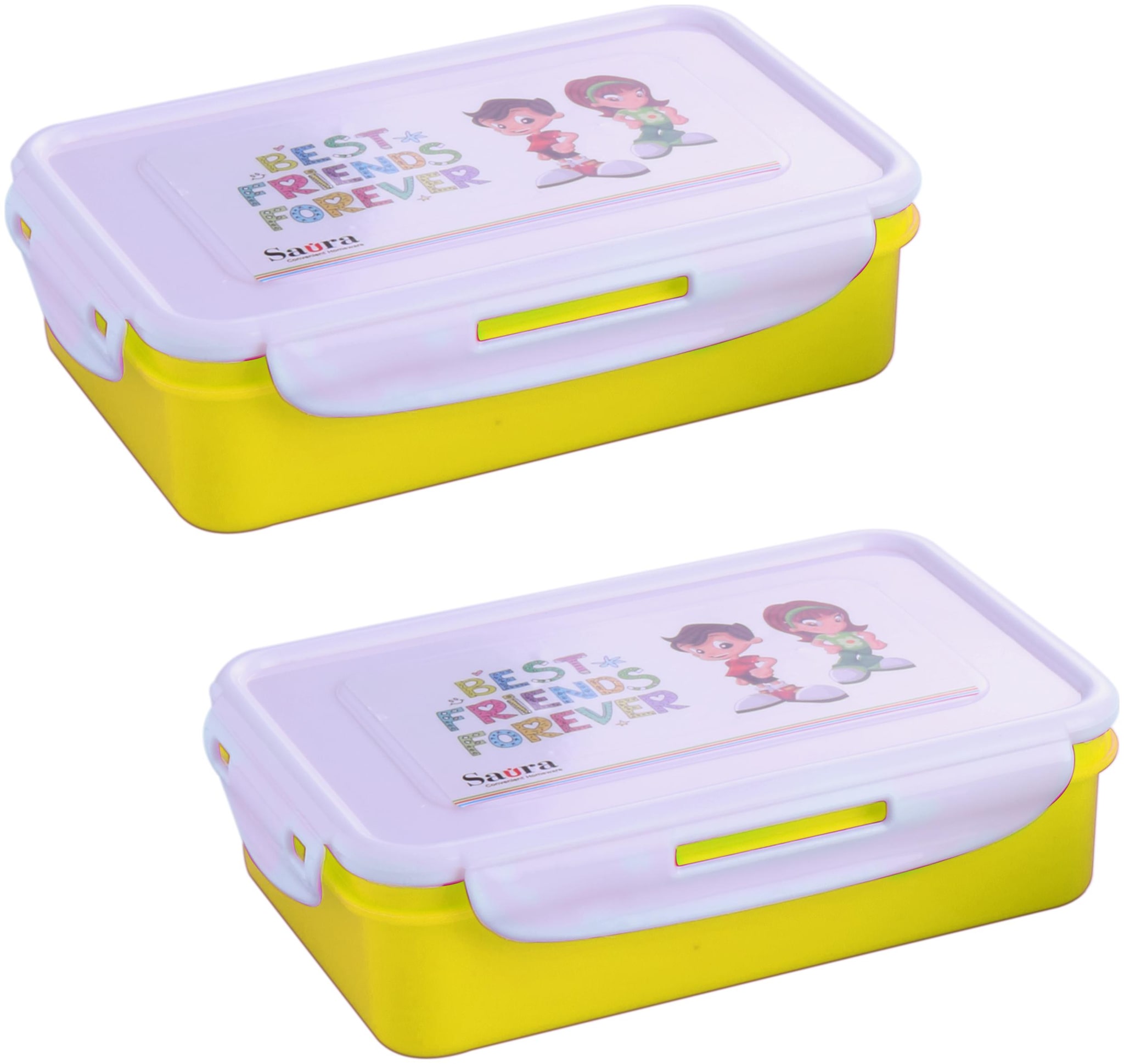 

SAURA Yellow Lunch box ( Set of 2 800 ml )