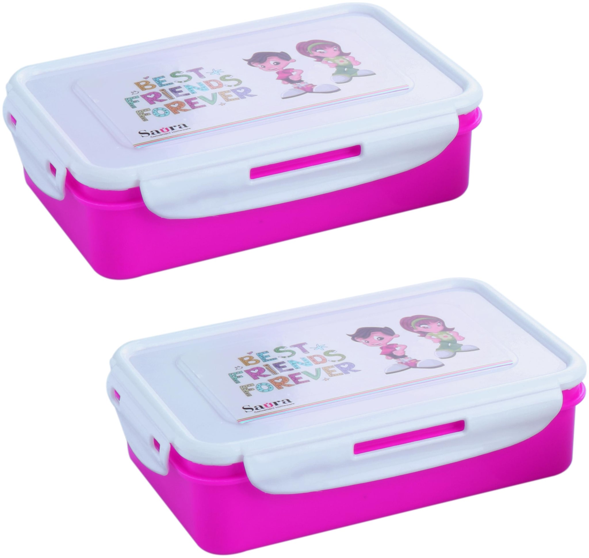 

SAURA Pink Lunch box ( Set of 2 800 ml )