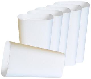 Saura Polypropylene Plastic Drinking Glass300ml Joy Square Glass 6pcs Set-White