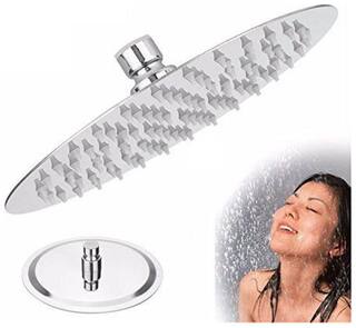 SBL 8X8 inch Stainless Steel Overhead Rain Shower with 15 inch Arm