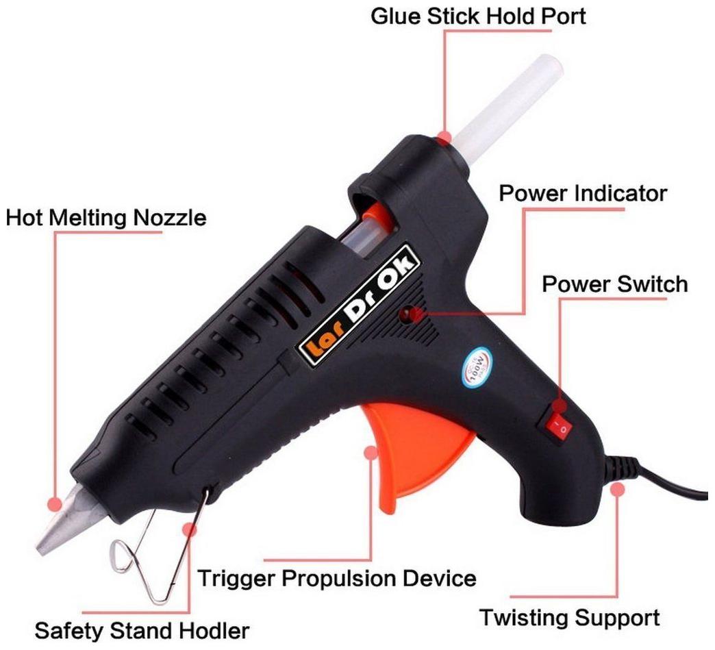 

SCHOFIC 100 W Hot Melt Glue Gun With 2 Free Glue Sticks SIZE 11MM X 20CM