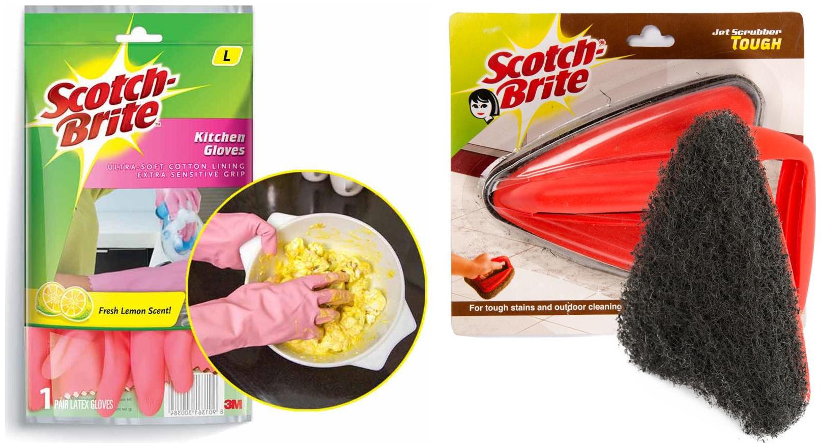 

Scotch-Brite Kitchen Gloves Large 1 pc Jet Scrubber Brush Tough