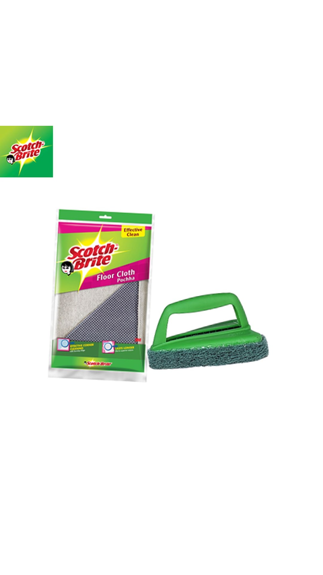 Buy Scotch Brite Floor Cleaning Cloth 1 Pcs Jet Scrubber Brush 1