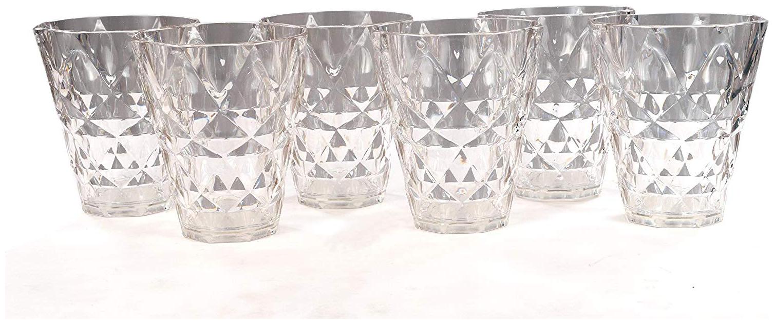 

Sedulous Multi Purpose Beverage Tumbler Drinking Glass Set of 6 Pieces(250 ml Each Transparent)