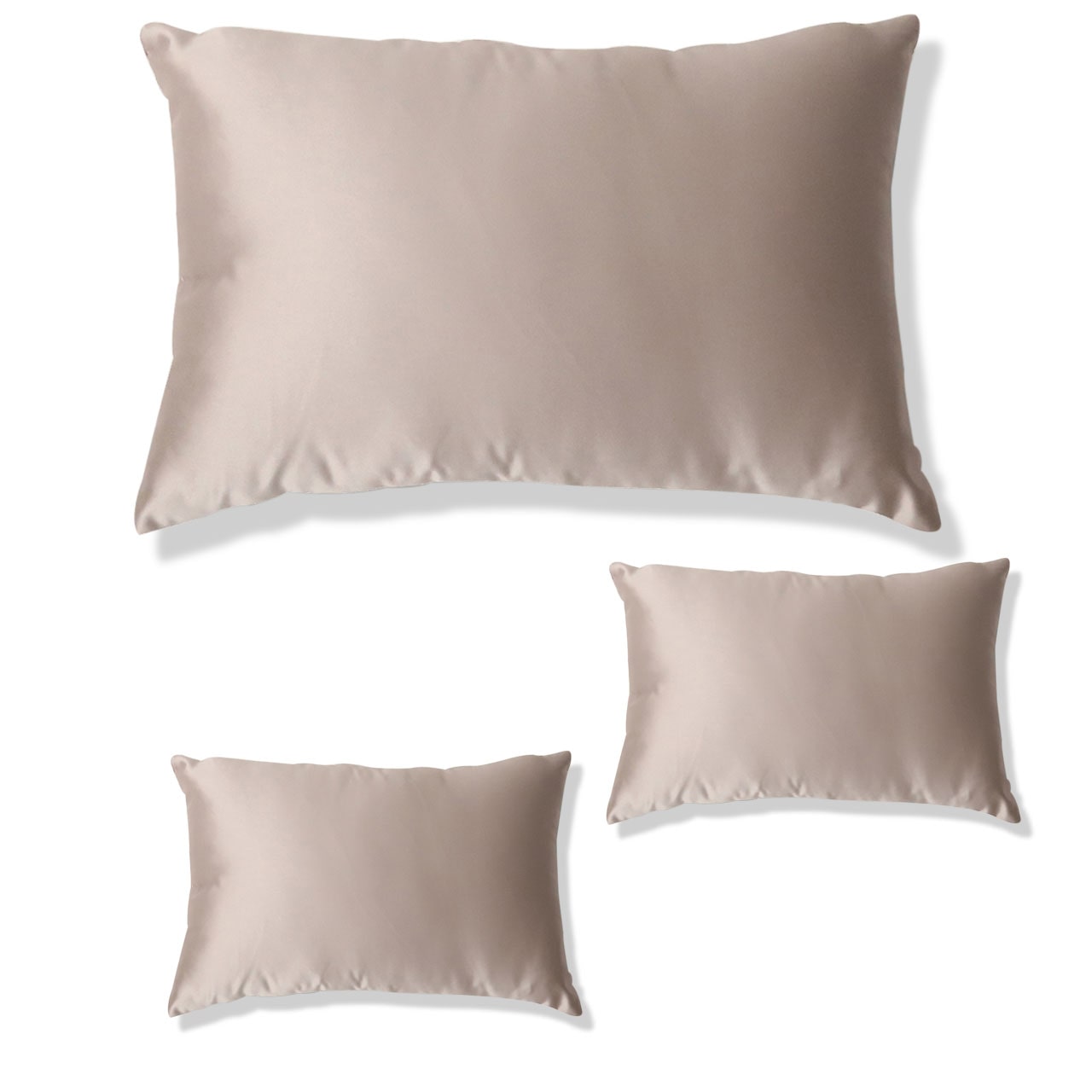 

SEEVO Plain Satin Rectangle Shape Grey Cushion Cover ( Regular Pack of 3 )
