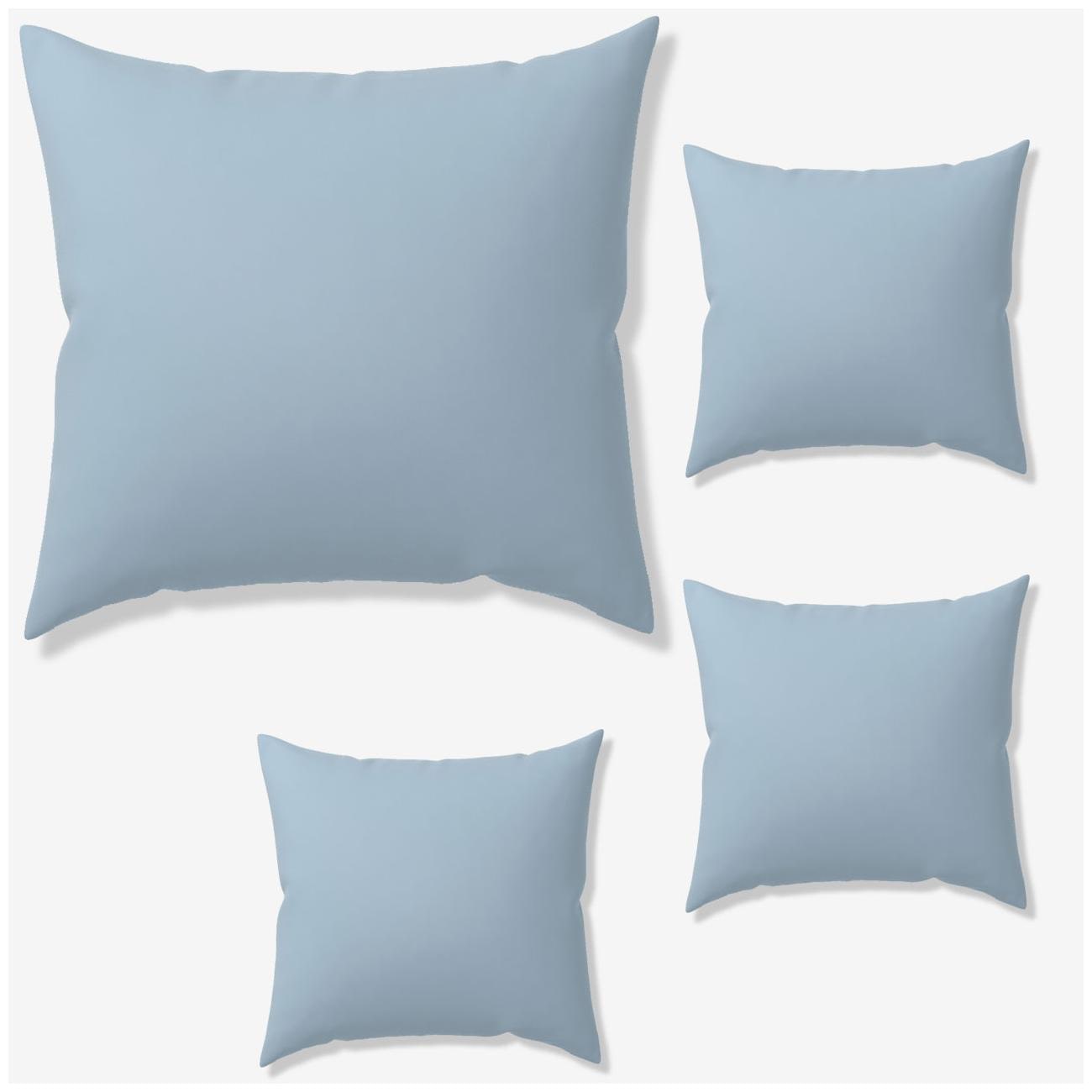 

SEEVO Solid Leather Square Shape Blue Cushion Cover ( Regular Pack of 4 )
