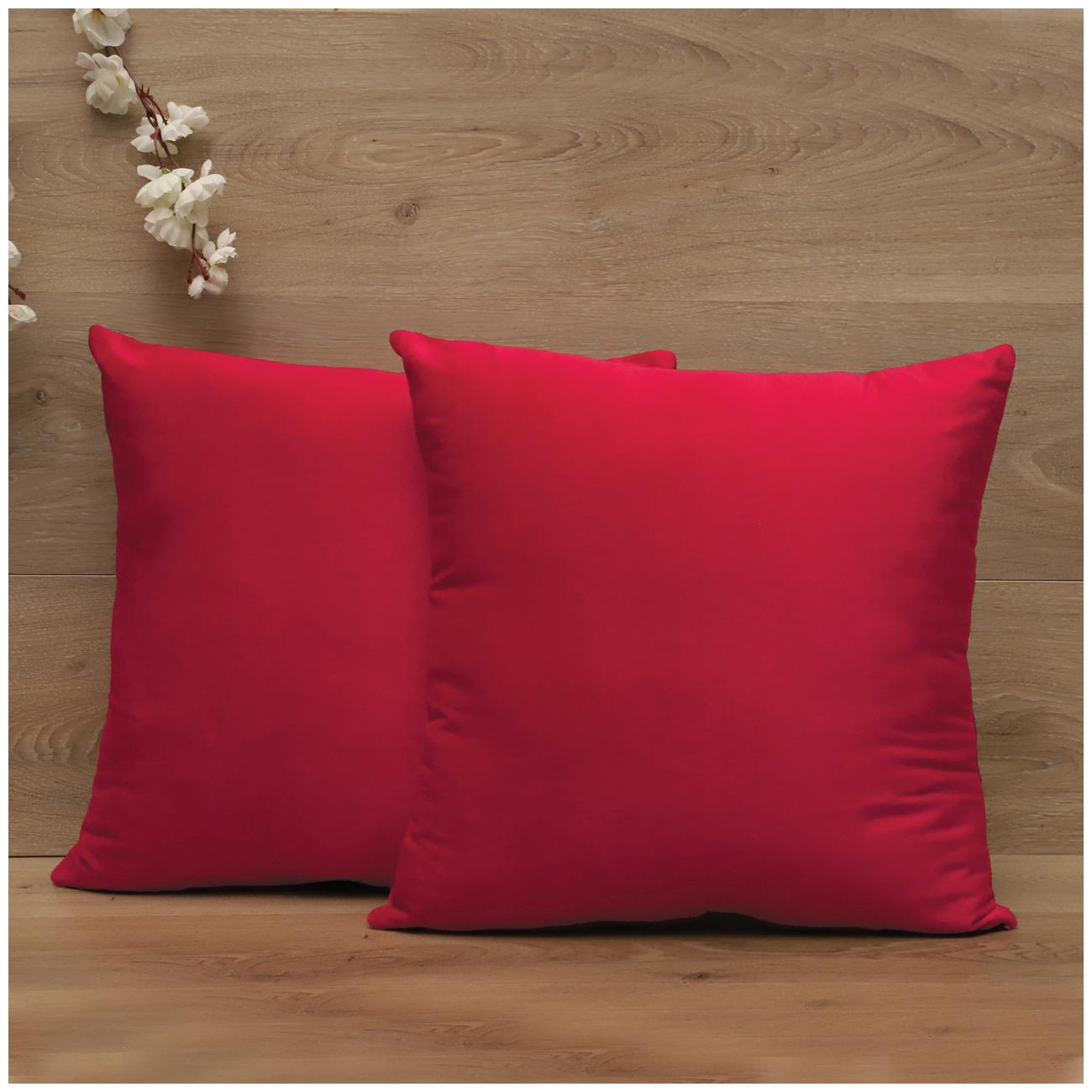 

SEEVO Solid Velvet Square Shape Pink Cushion Cover ( Regular Pack of 5 )