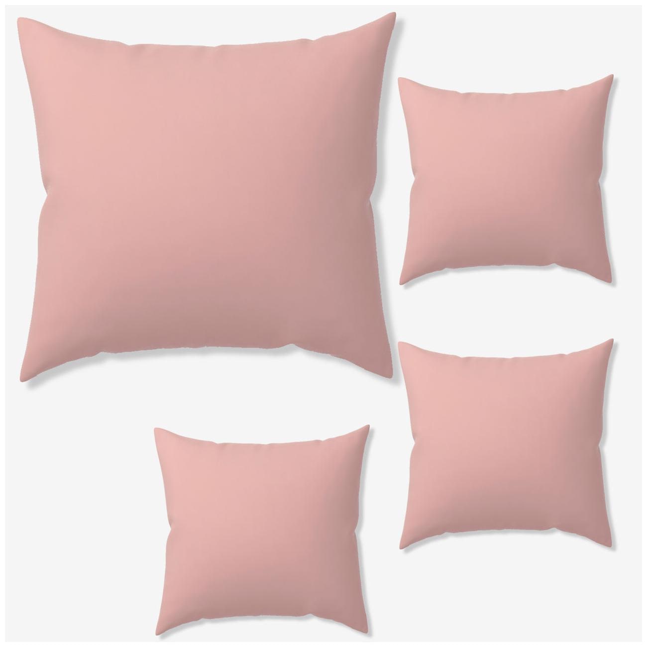 

SEEVO Solid Leather Square Shape Pink Cushion Cover ( Extra large Pack of 4 )