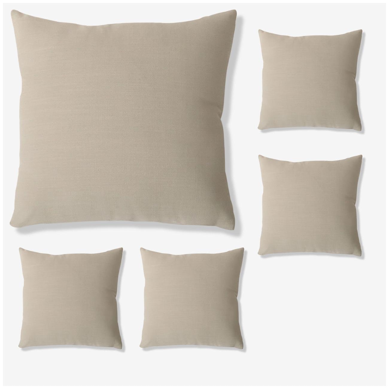 

SEEVO Solid Polyester Square Shape Grey Cushion Cover ( Regular Pack of 5 )