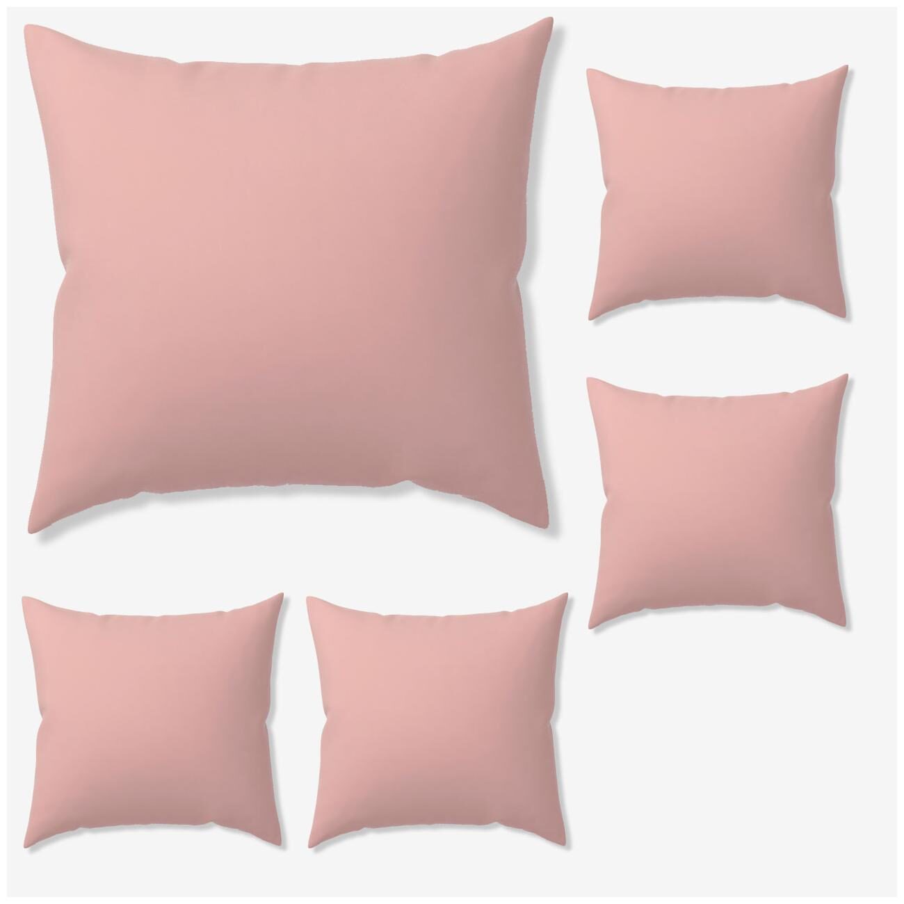 

SEEVO Solid Leather Square Shape Pink Cushion Cover ( Large Pack of 5 )