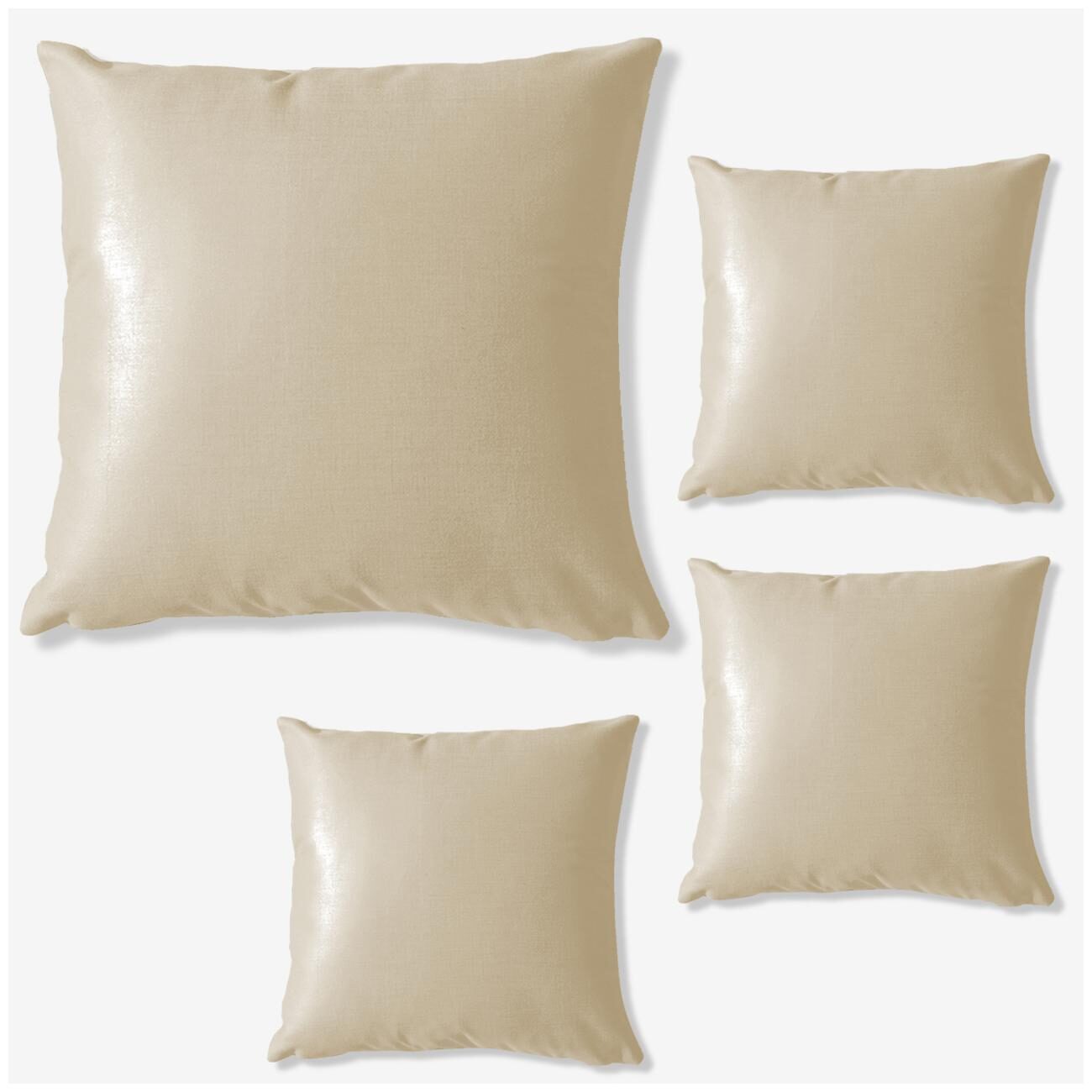 

SEEVO Solid Polyester Square Shape Yellow Cushion Cover ( Extra large Pack of 4 )