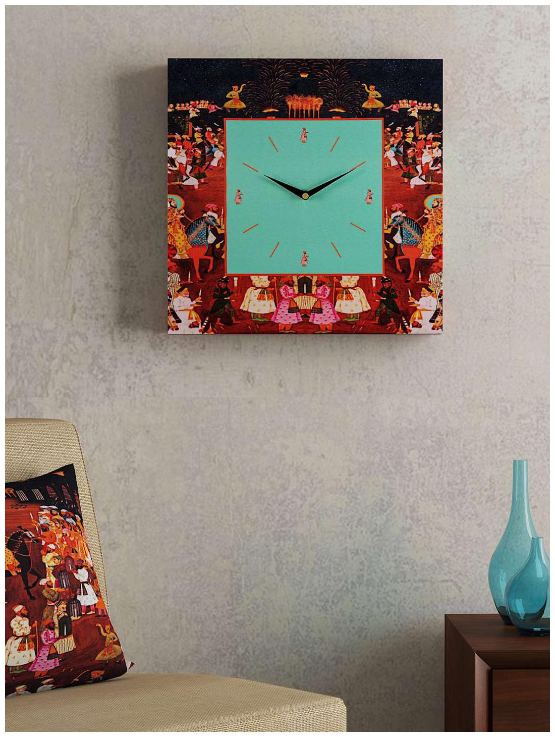 

SEJ by Nisha Gupta Wood Analog Wall clock ( Set of 1 )